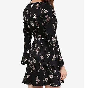 Black Floral Mini Dress