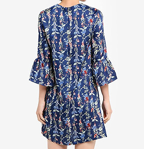 Blue Floral Mini Dress