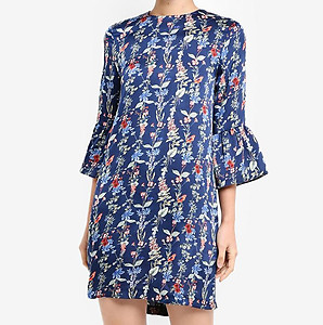 Blue Floral Mini Dress