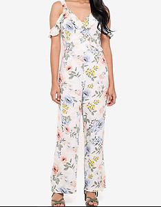 White Floral Jumpsuit